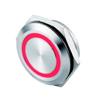 LED-Taster Langir L22U M22 ultrakurz mit Ring LED