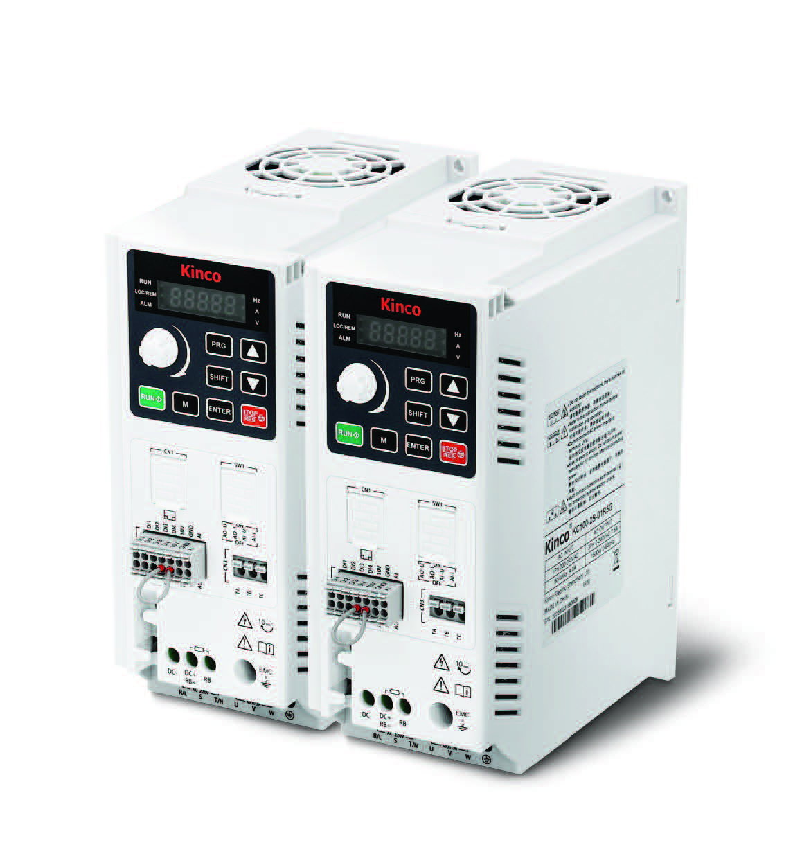 kompakter Kinco Frequenzumrichter KC100 0,4 kW einphasig 230 V AC