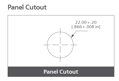 LED-Taster Langir L22A M22 mit LED Ring