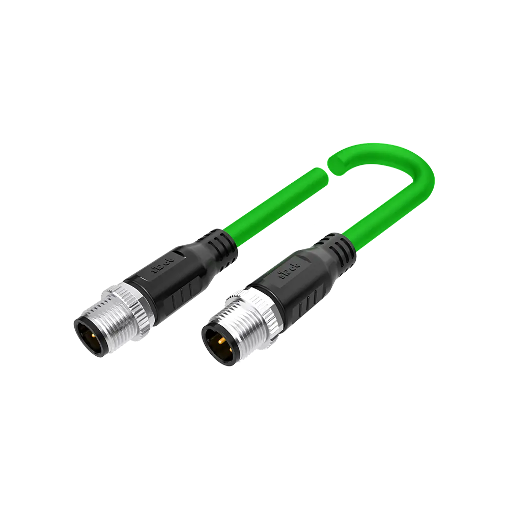 Solidot Verbindungsleitung M12/M12 D-kodiert geschirmt – 0,5 m, PVC