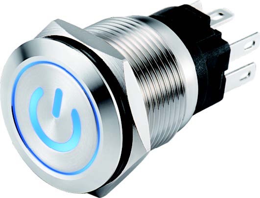 LED-Taster Langir L22T M22 mit LED Einschaltsymbol vandalismusgeschützt