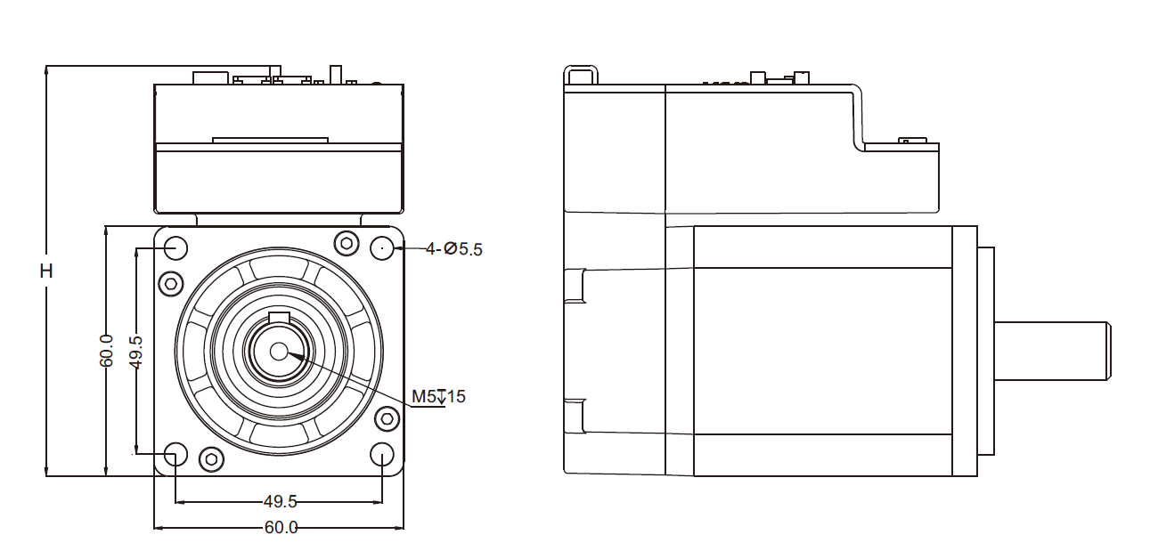 Integrierte Servo-Achse 400 W Niederspannung 24 VDC - 70 VDC Kinco MD60 mit Buskopplung