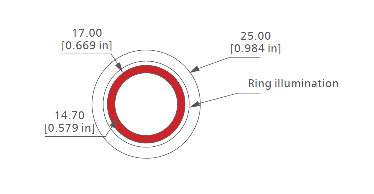 LED-Taster Langir L22U M22 ultrakurz mit Ring LED